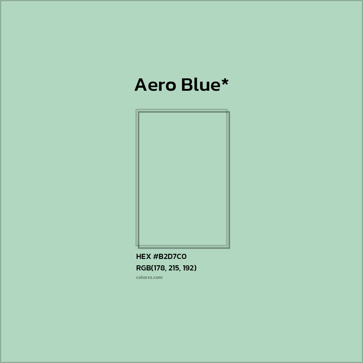 HEX #B2D7C0 Color Name, Color Code, Palettes, Similar Paints, Images