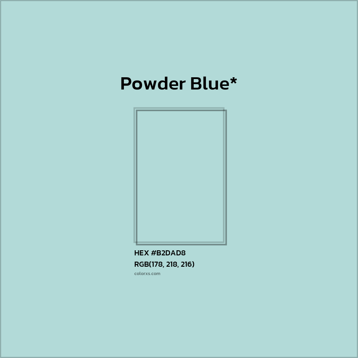 HEX #B2DAD8 Color Name, Color Code, Palettes, Similar Paints, Images