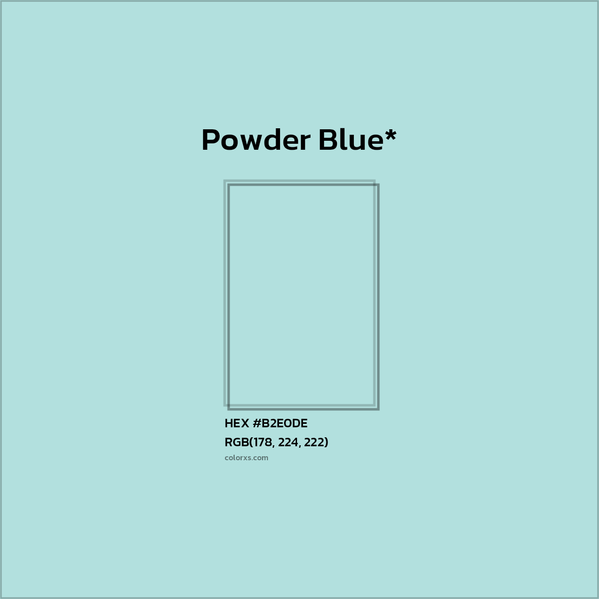 HEX #B2E0DE Color Name, Color Code, Palettes, Similar Paints, Images
