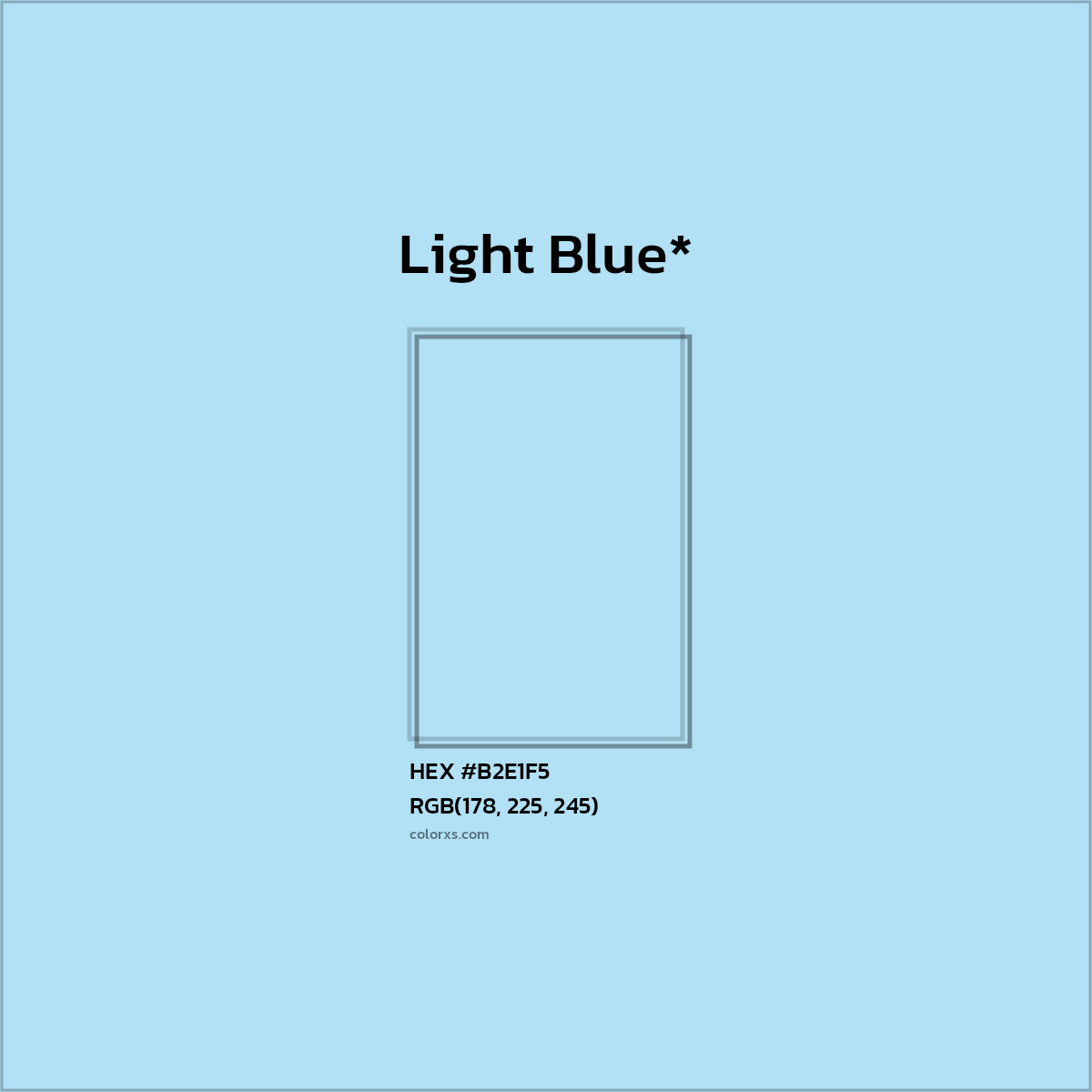 HEX #B2E1F5 Color Name, Color Code, Palettes, Similar Paints, Images