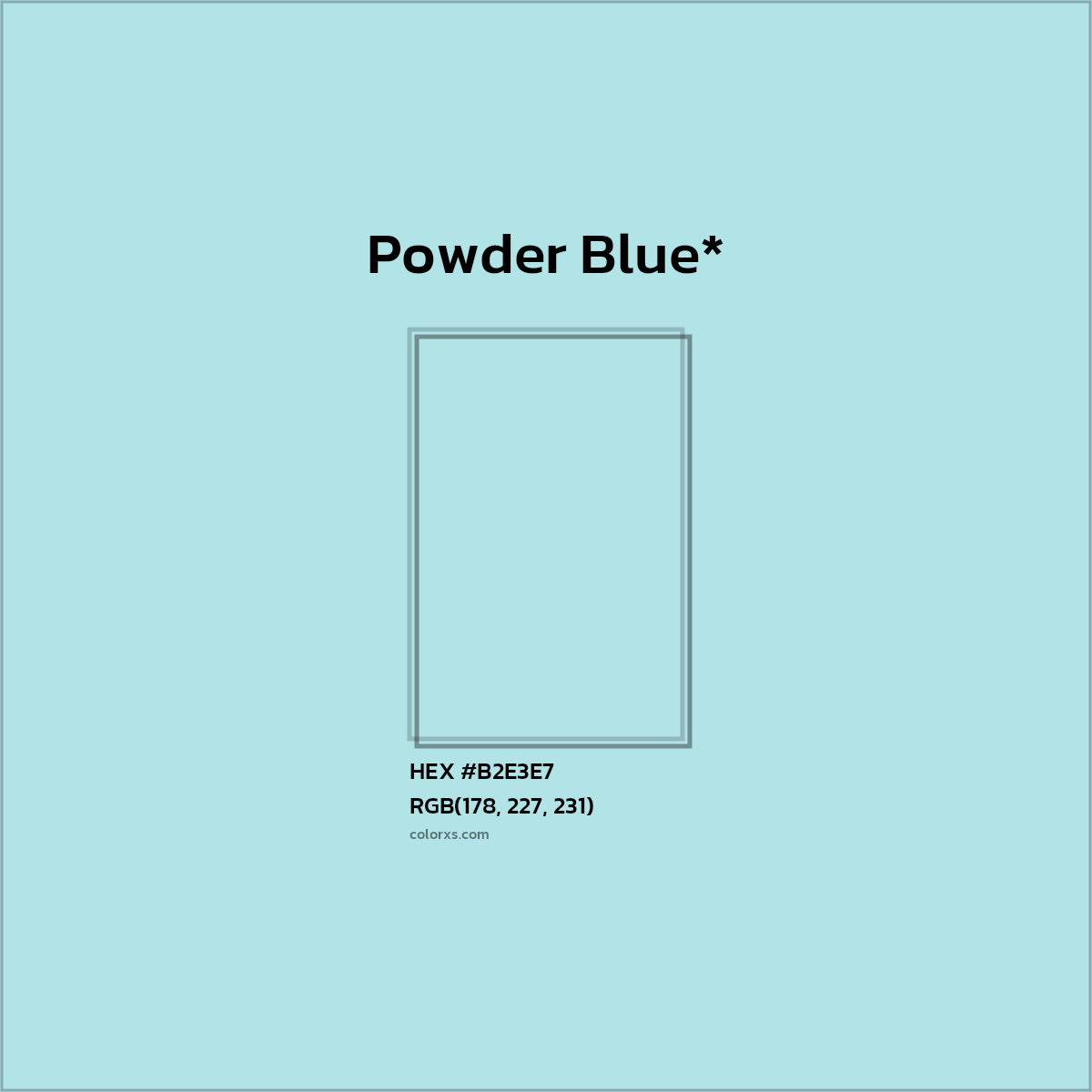 HEX #B2E3E7 Color Name, Color Code, Palettes, Similar Paints, Images