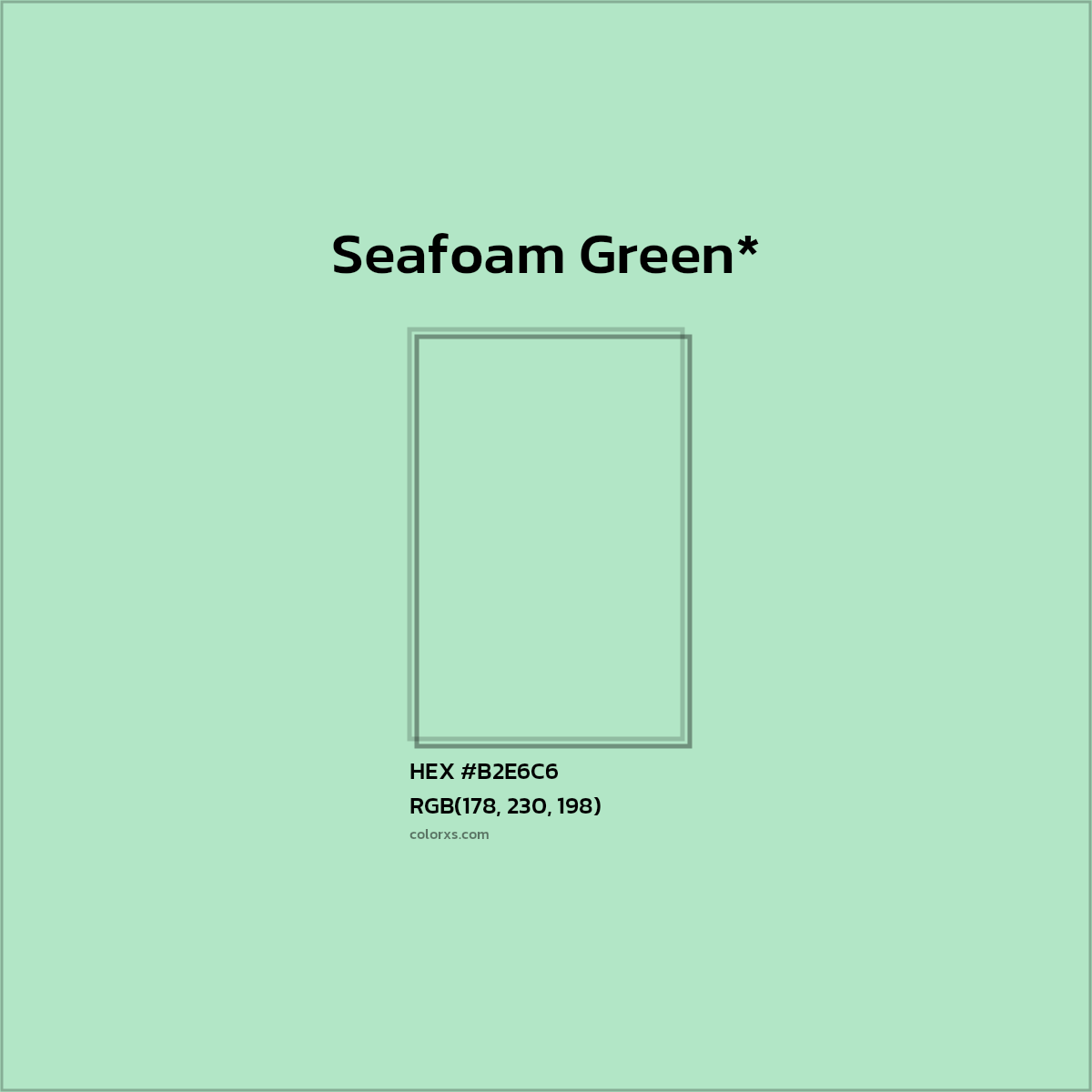 HEX #B2E6C6 Color Name, Color Code, Palettes, Similar Paints, Images