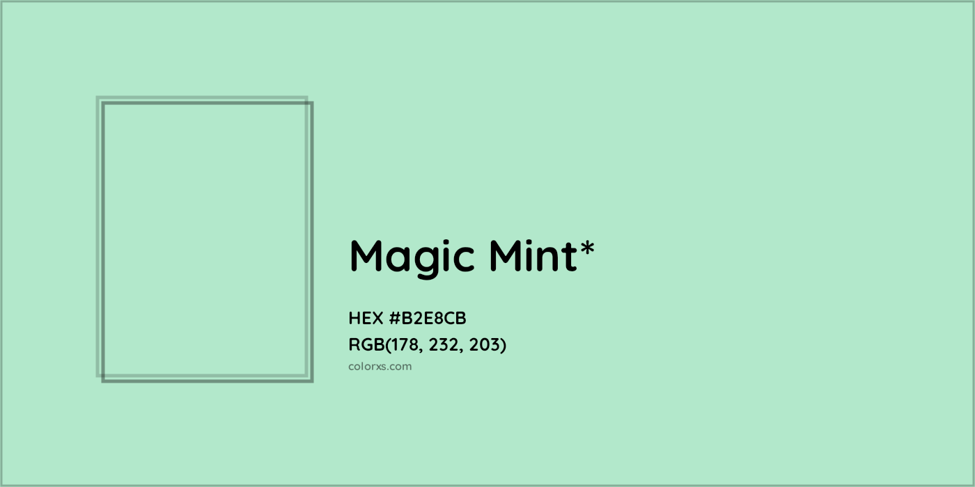 HEX #B2E8CB Color Name, Color Code, Palettes, Similar Paints, Images