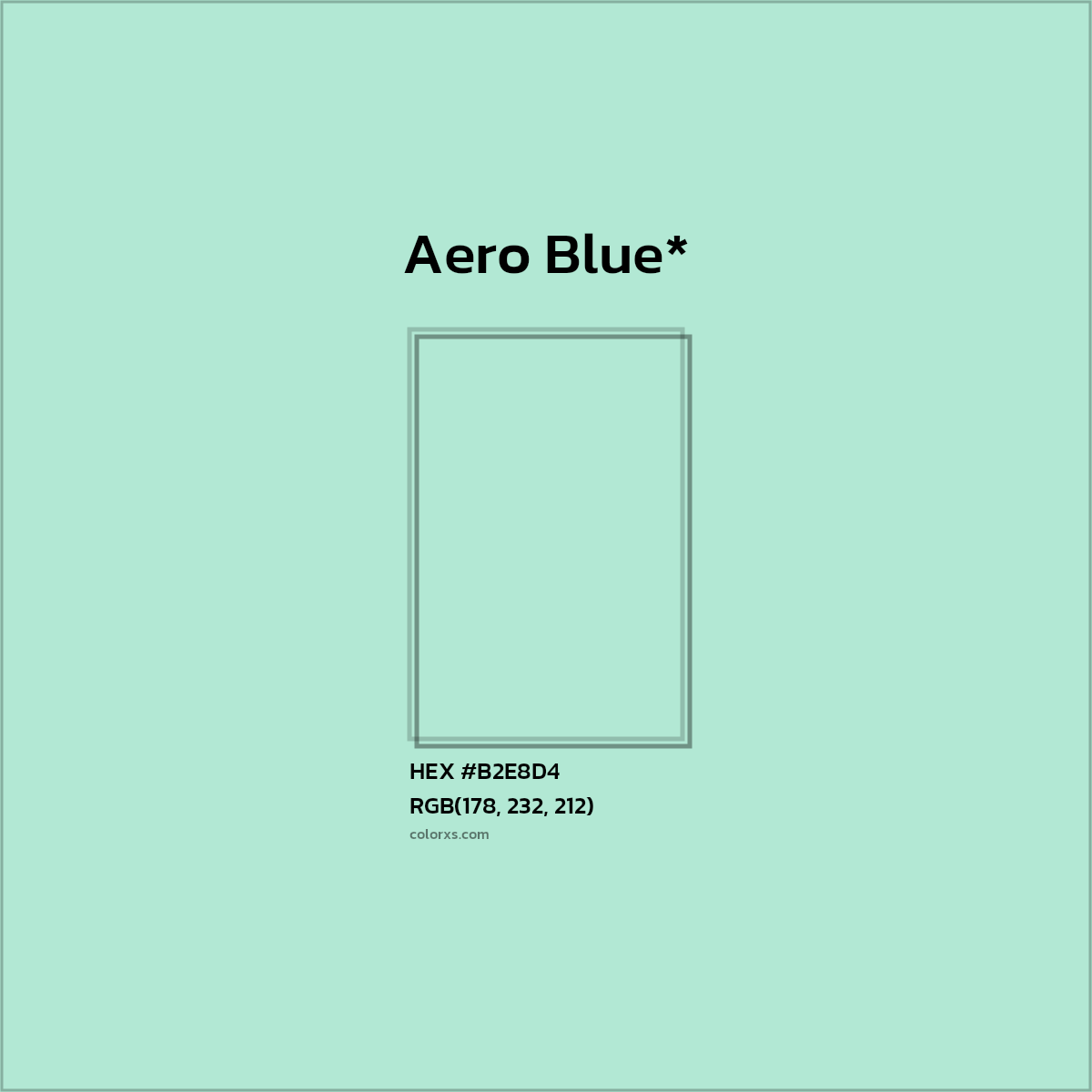 HEX #B2E8D4 Color Name, Color Code, Palettes, Similar Paints, Images