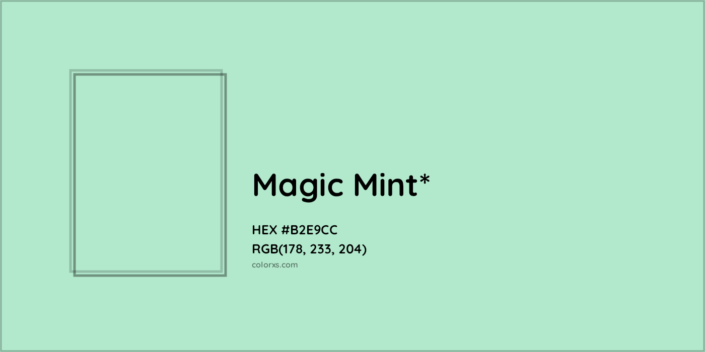 HEX #B2E9CC Color Name, Color Code, Palettes, Similar Paints, Images