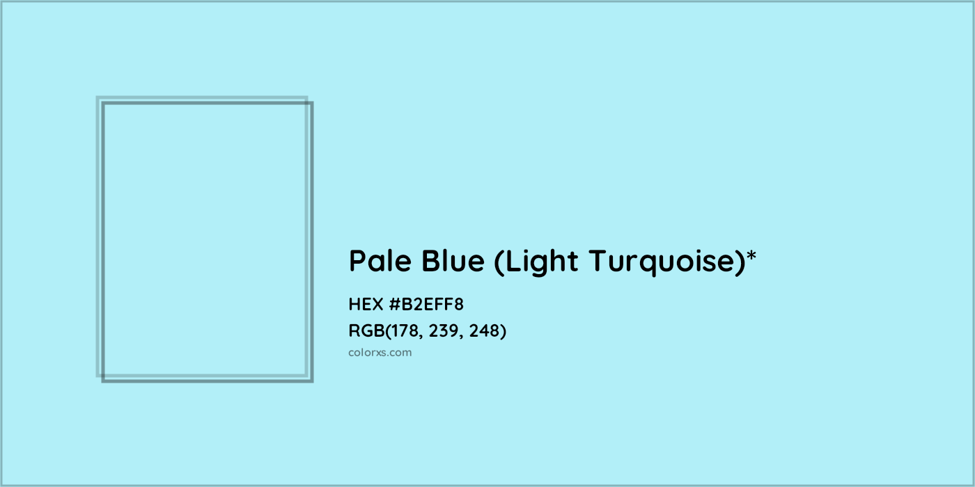 HEX #B2EFF8 Color Name, Color Code, Palettes, Similar Paints, Images