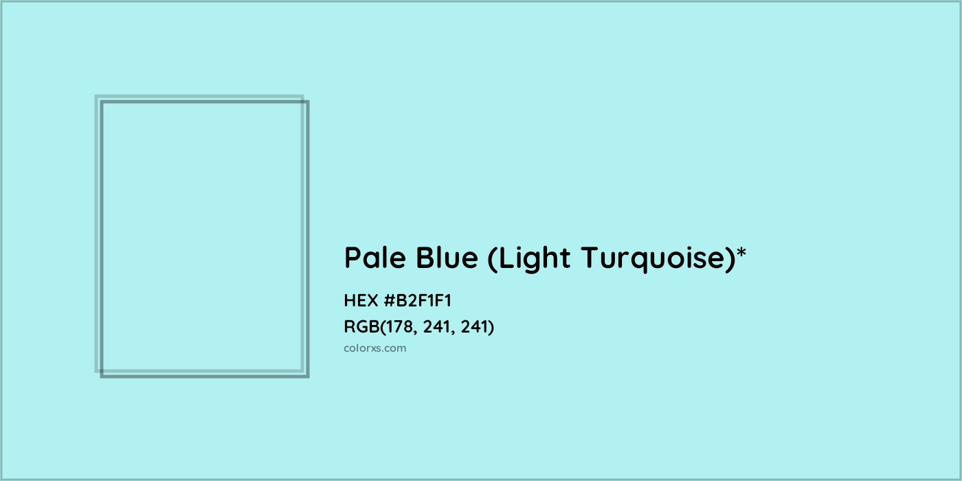 HEX #B2F1F1 Color Name, Color Code, Palettes, Similar Paints, Images
