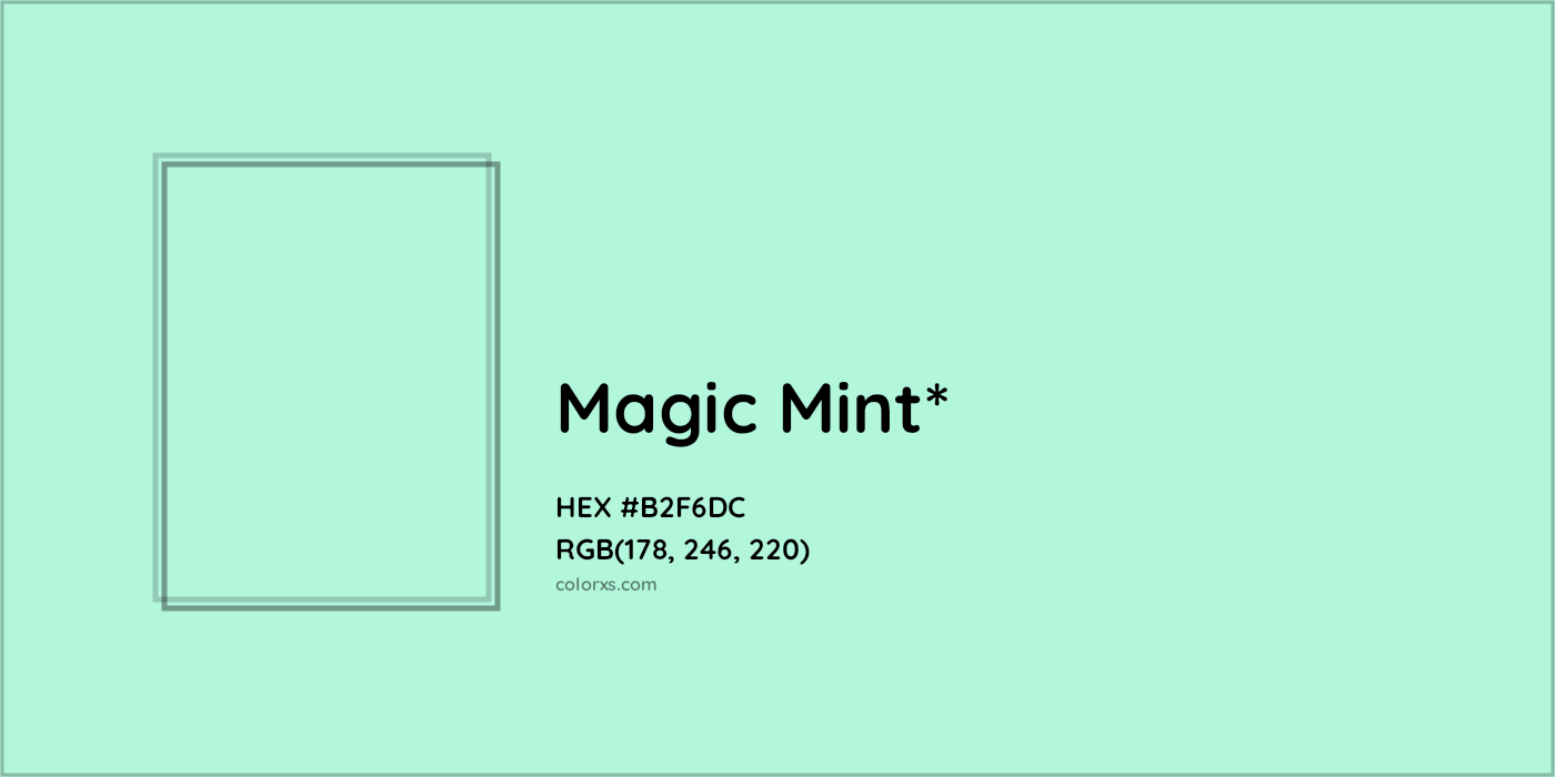 HEX #B2F6DC Color Name, Color Code, Palettes, Similar Paints, Images