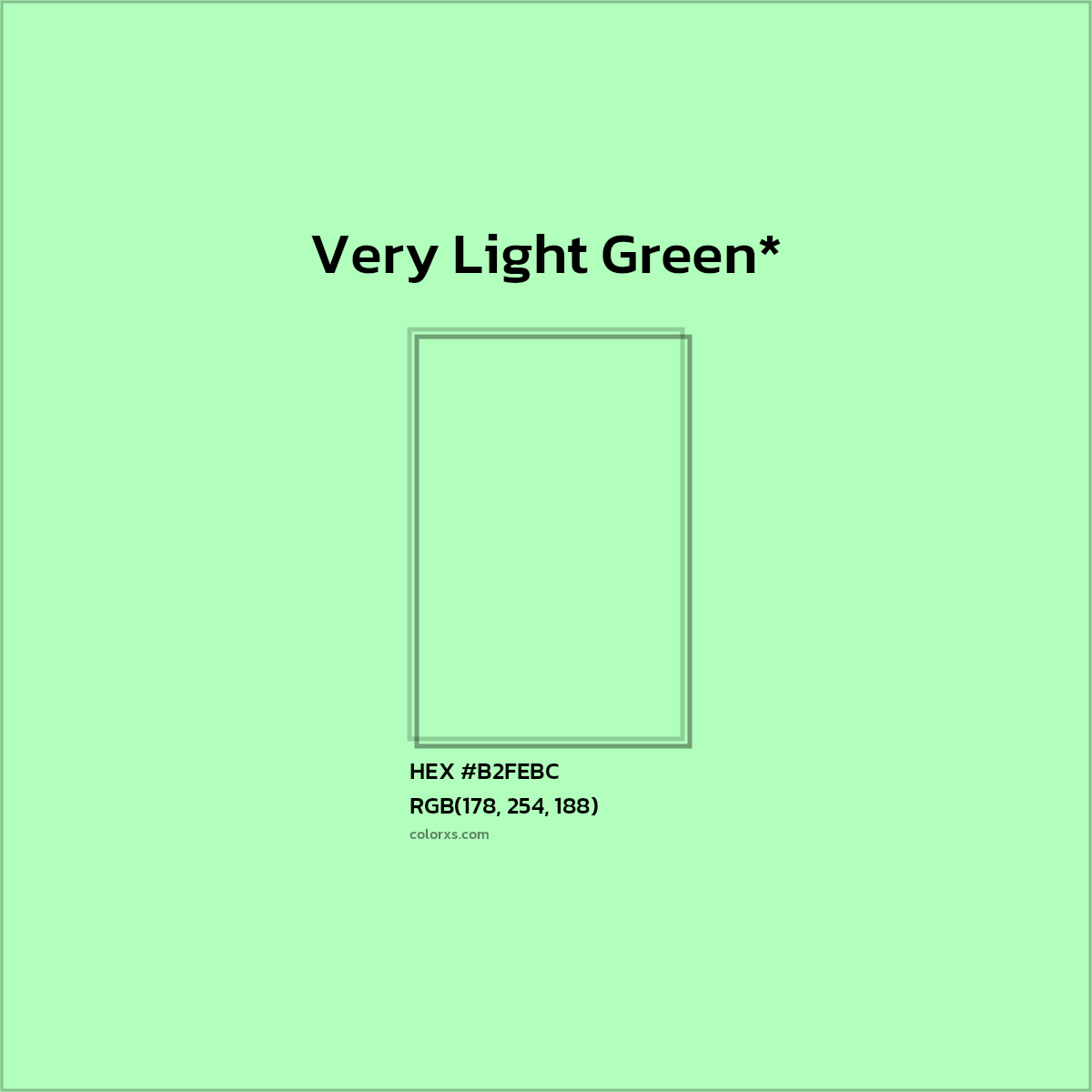 HEX #B2FEBC Color Name, Color Code, Palettes, Similar Paints, Images