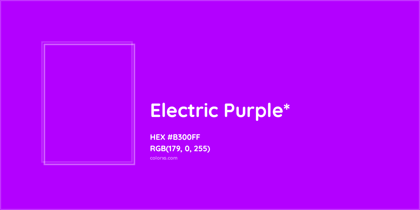 HEX #B300FF Color Name, Color Code, Palettes, Similar Paints, Images