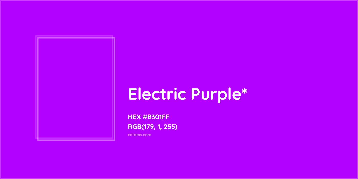 HEX #B301FF Color Name, Color Code, Palettes, Similar Paints, Images