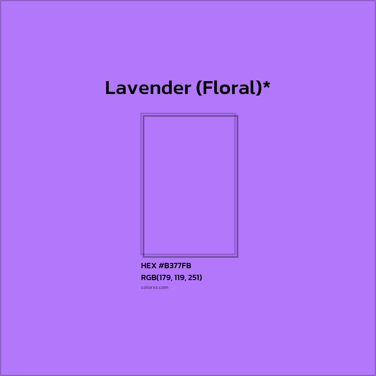 HEX #B377FB Color Name, Color Code, Palettes, Similar Paints, Images