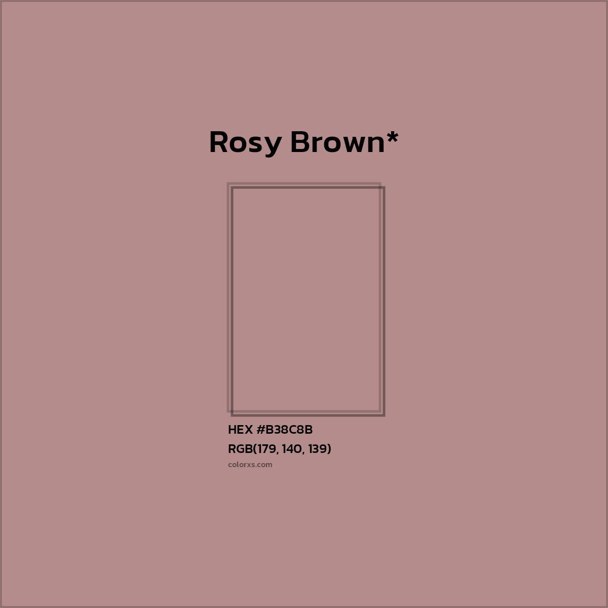 HEX #B38C8B Color Name, Color Code, Palettes, Similar Paints, Images