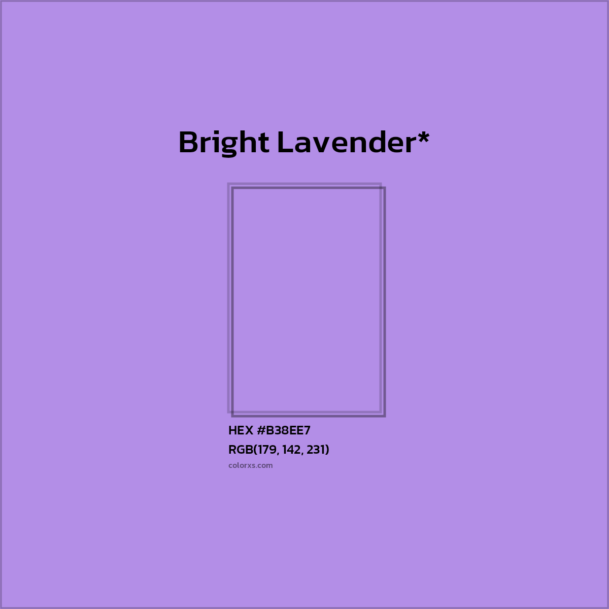 HEX #B38EE7 Color Name, Color Code, Palettes, Similar Paints, Images