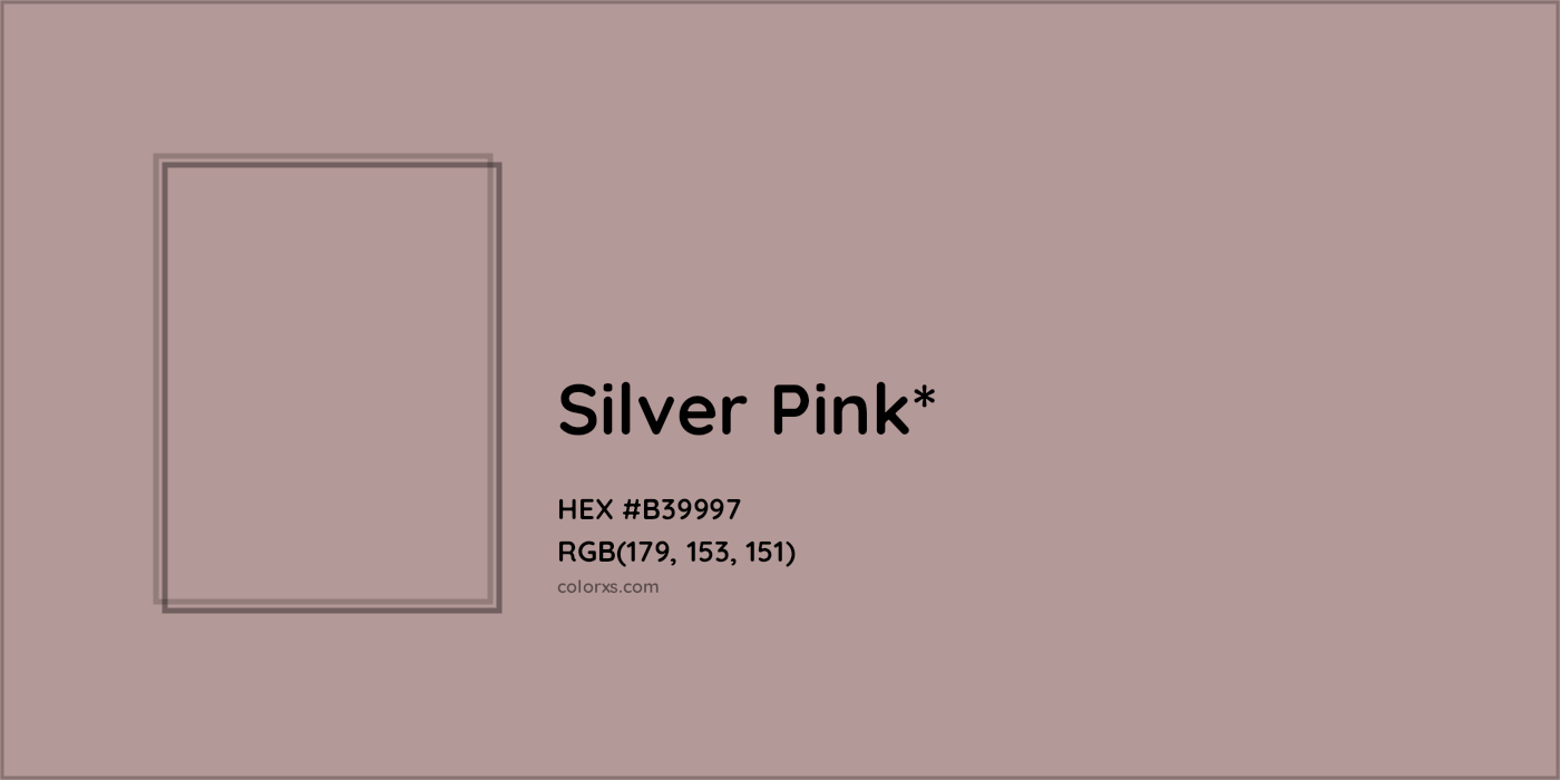 HEX #B39997 Color Name, Color Code, Palettes, Similar Paints, Images