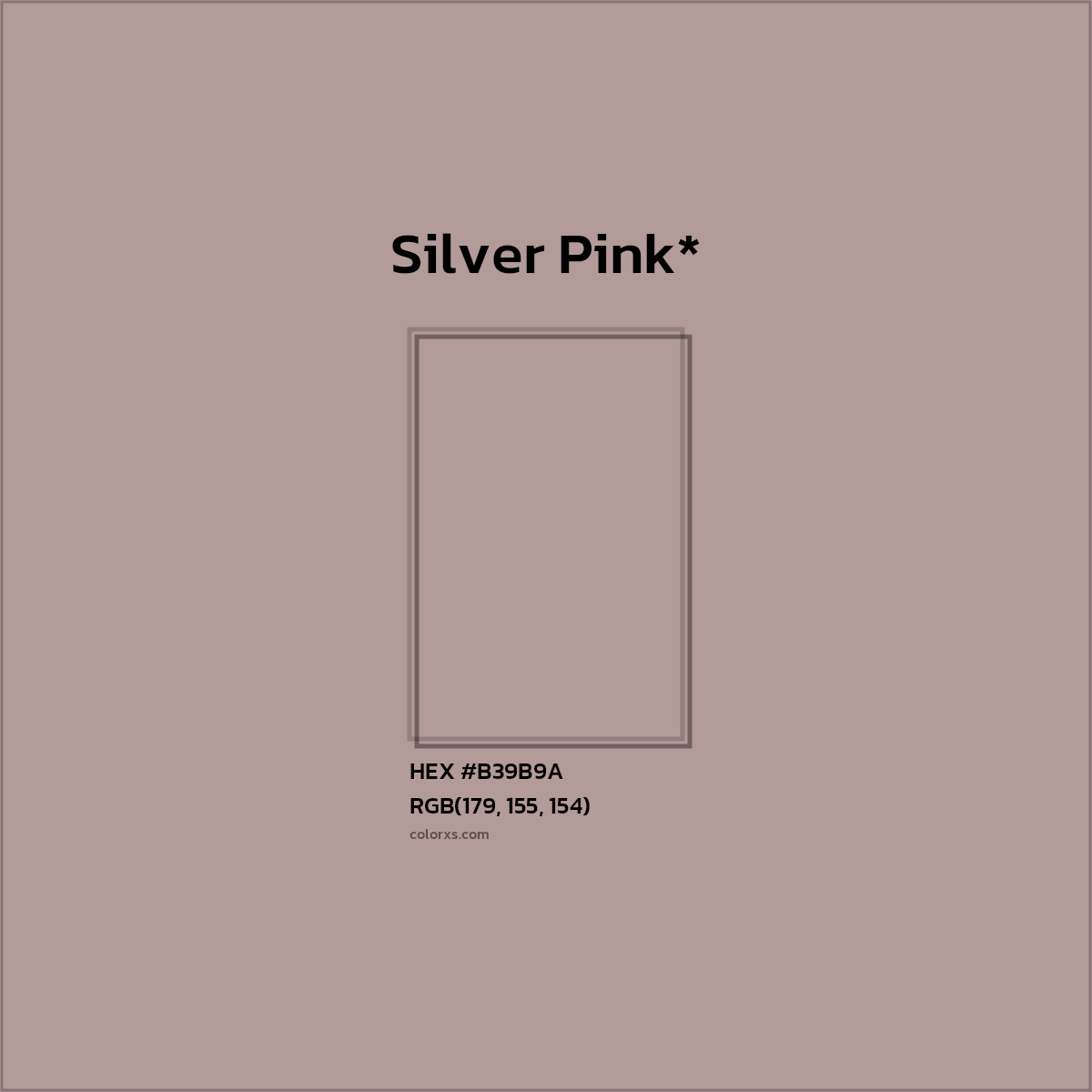 HEX #B39B9A Color Name, Color Code, Palettes, Similar Paints, Images
