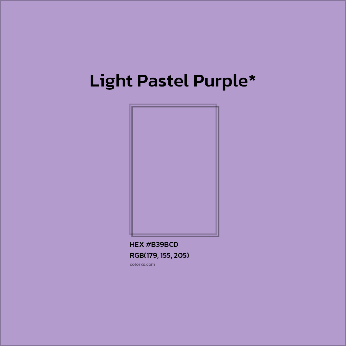 HEX #B39BCD Color Name, Color Code, Palettes, Similar Paints, Images