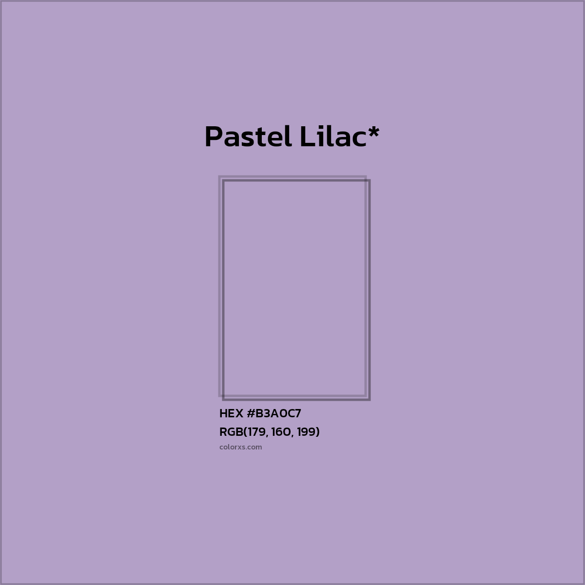 HEX #B3A0C7 Color Name, Color Code, Palettes, Similar Paints, Images