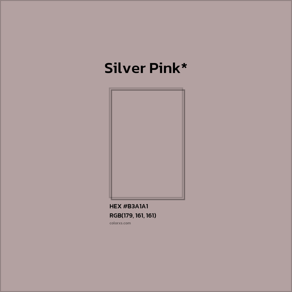 HEX #B3A1A1 Color Name, Color Code, Palettes, Similar Paints, Images
