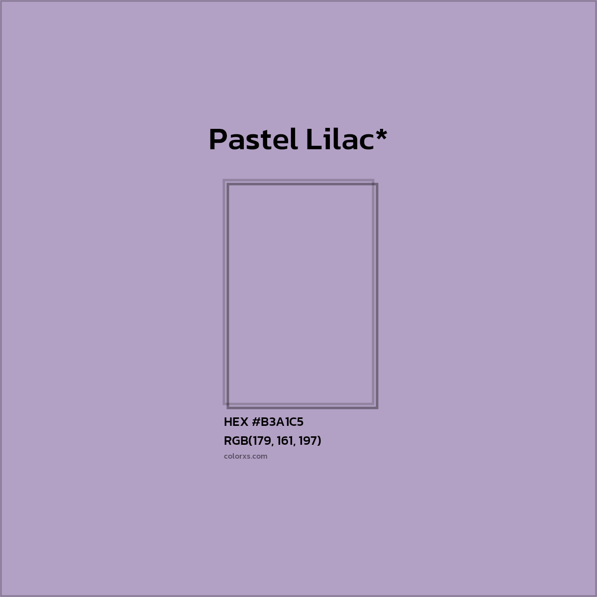 HEX #B3A1C5 Color Name, Color Code, Palettes, Similar Paints, Images