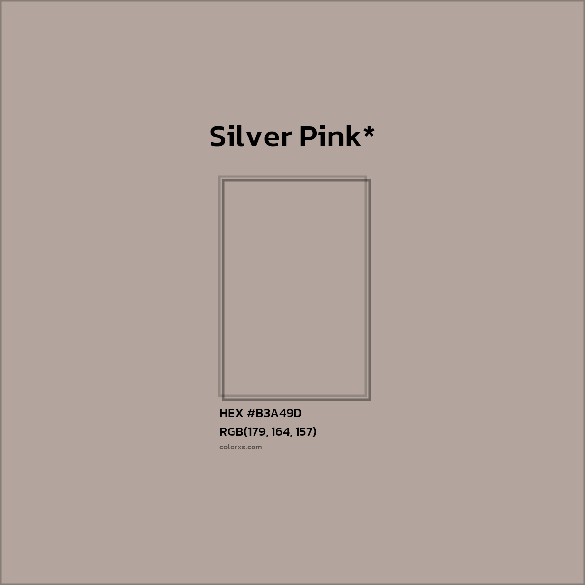 HEX #B3A49D Color Name, Color Code, Palettes, Similar Paints, Images