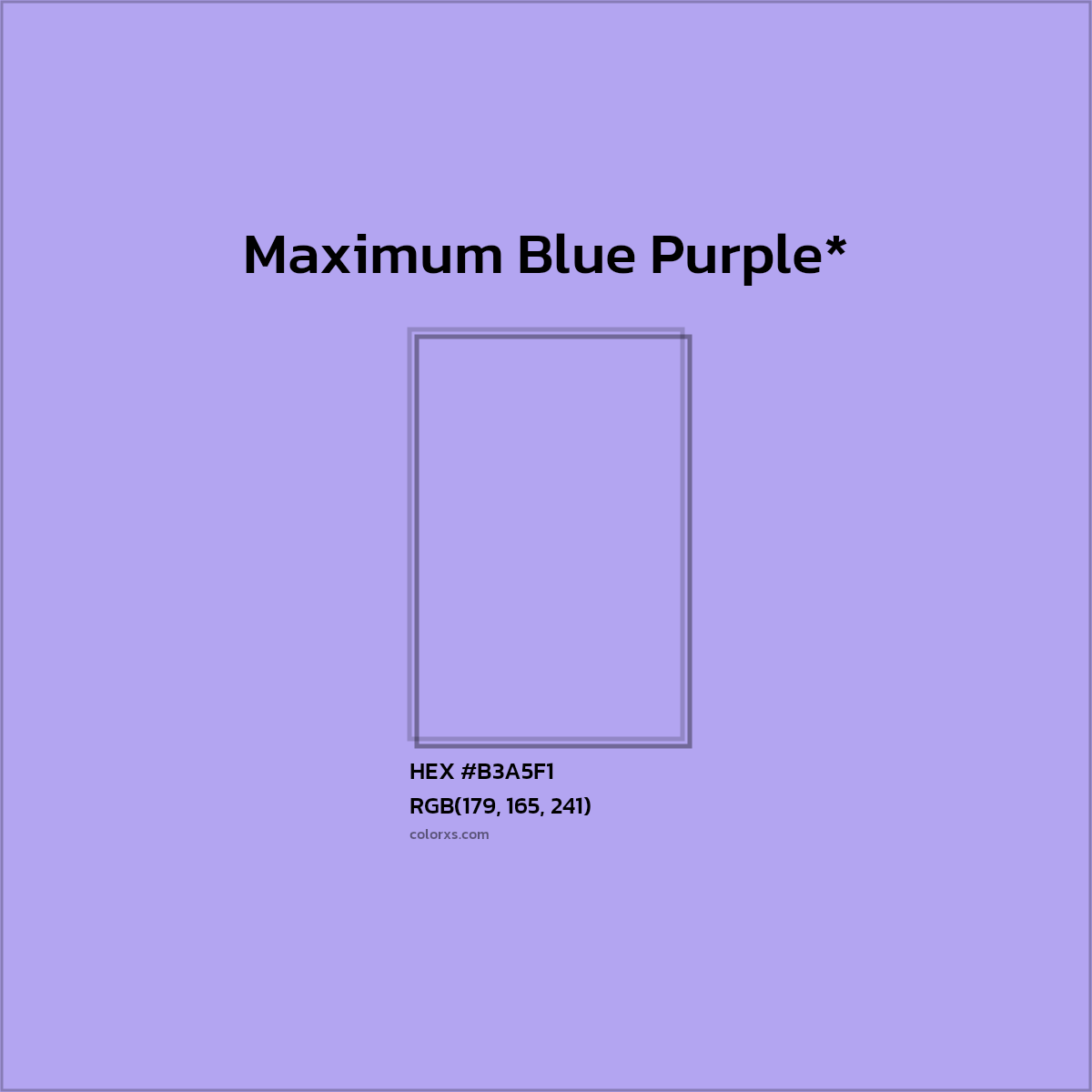 HEX #B3A5F1 Color Name, Color Code, Palettes, Similar Paints, Images