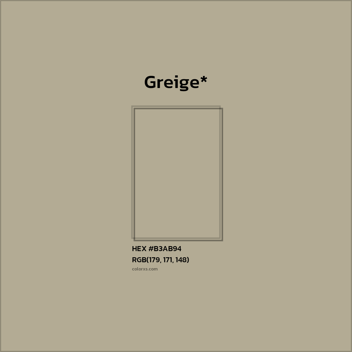 HEX #B3AB94 Color Name, Color Code, Palettes, Similar Paints, Images