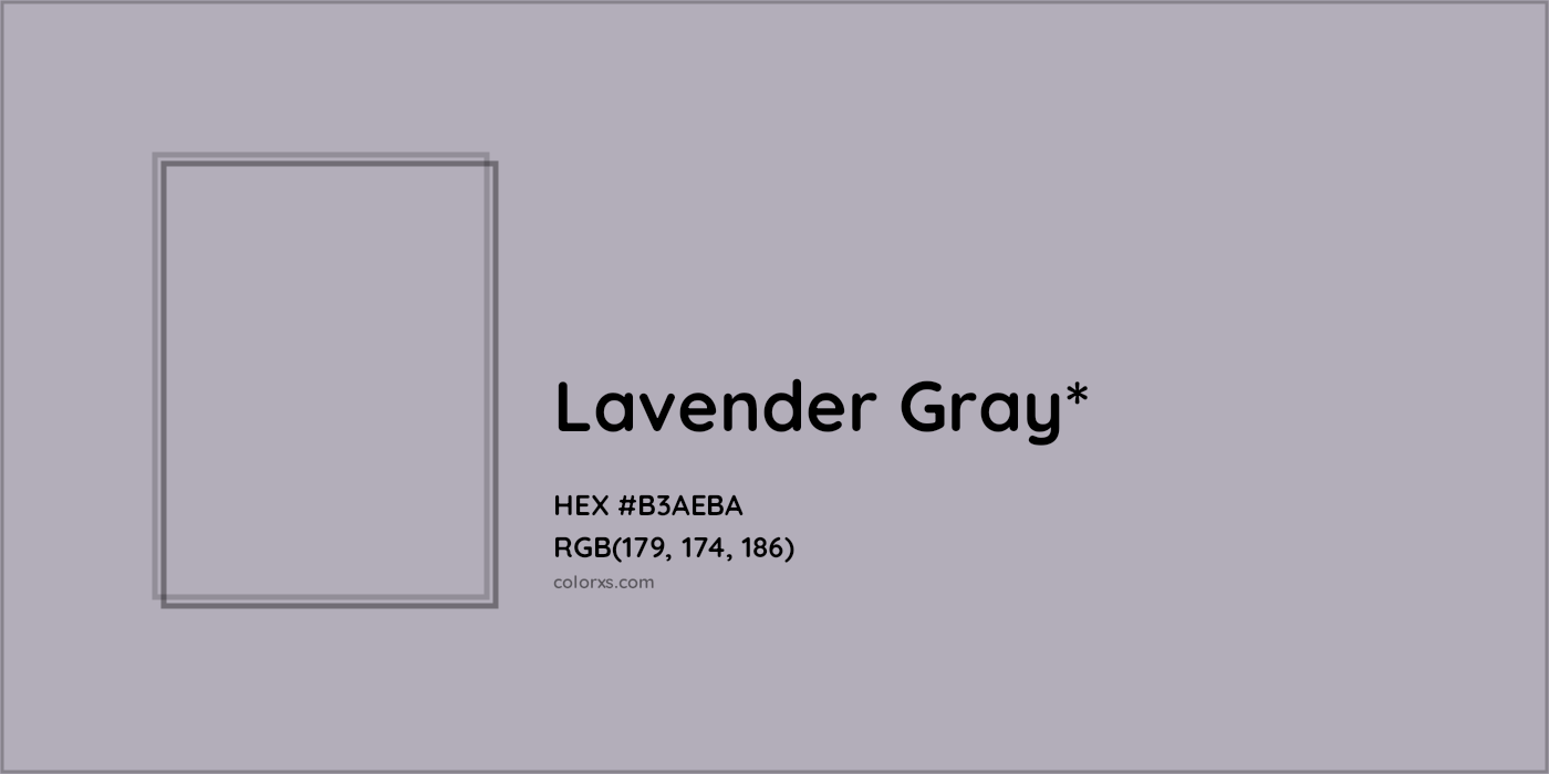 HEX #B3AEBA Color Name, Color Code, Palettes, Similar Paints, Images