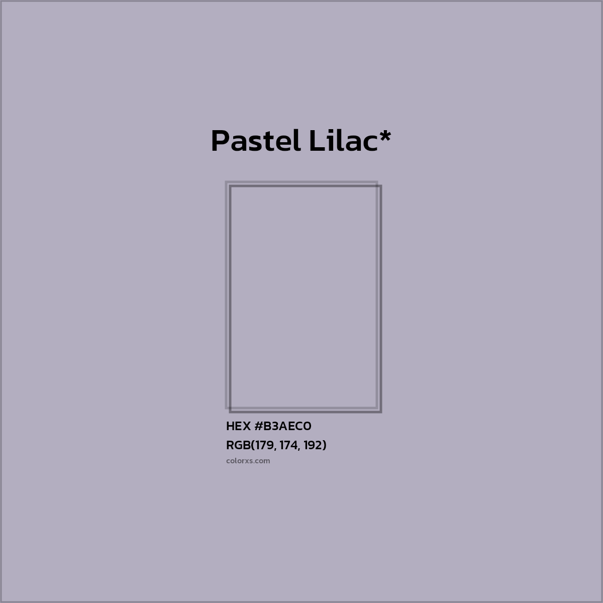 HEX #B3AEC0 Color Name, Color Code, Palettes, Similar Paints, Images