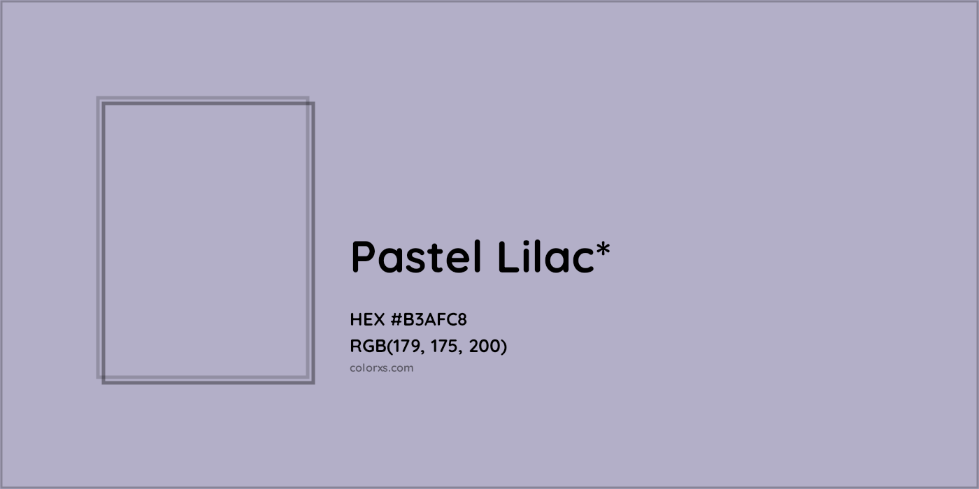 HEX #B3AFC8 Color Name, Color Code, Palettes, Similar Paints, Images