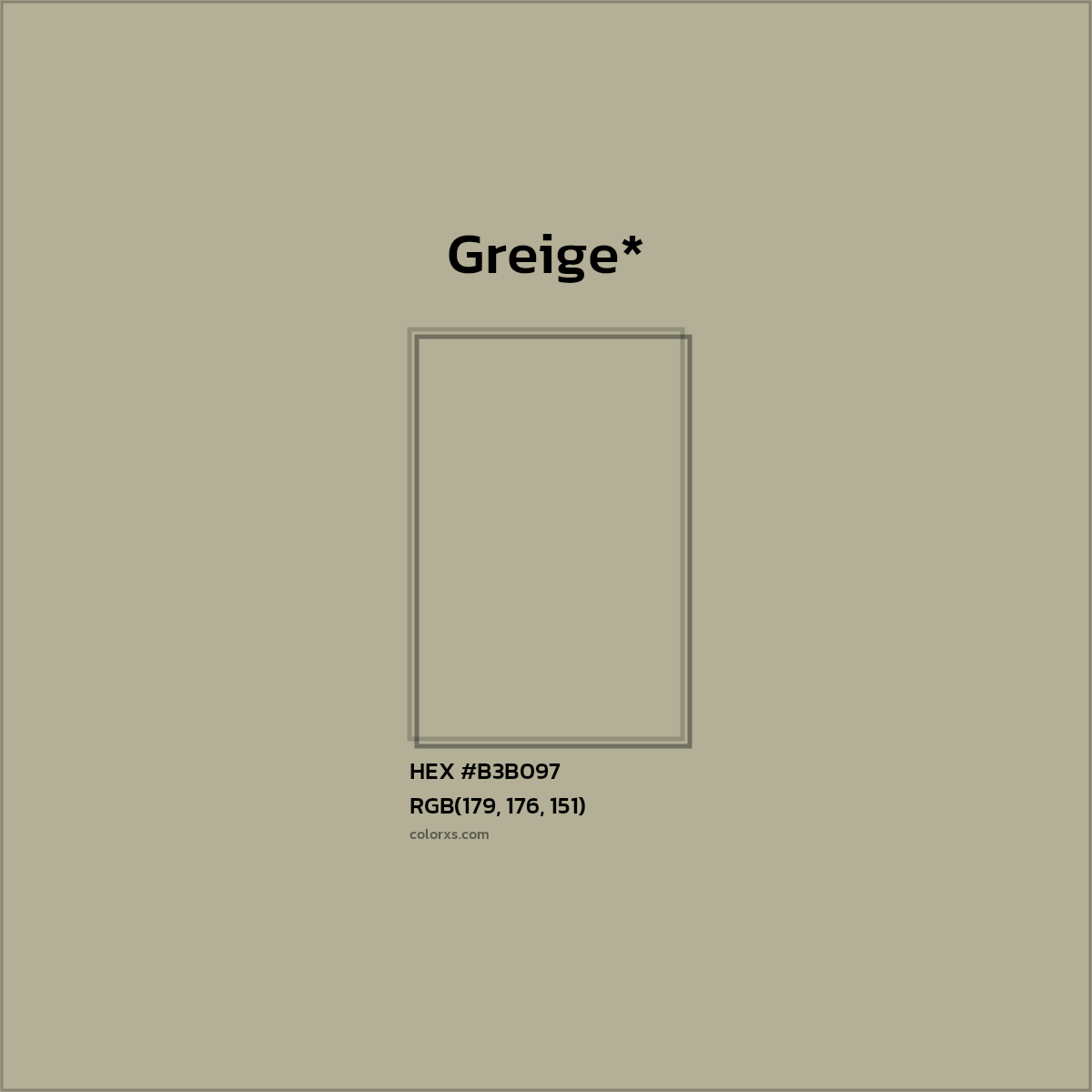 HEX #B3B097 Color Name, Color Code, Palettes, Similar Paints, Images