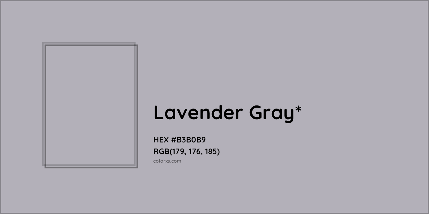 HEX #B3B0B9 Color Name, Color Code, Palettes, Similar Paints, Images