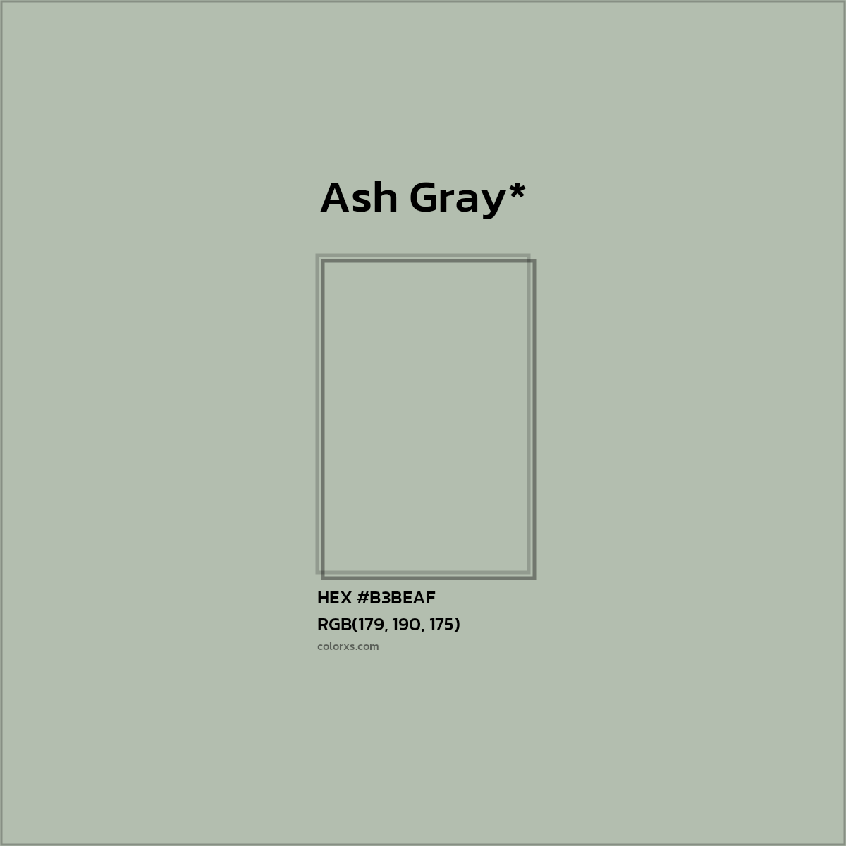 HEX #B3BEAF Color Name, Color Code, Palettes, Similar Paints, Images