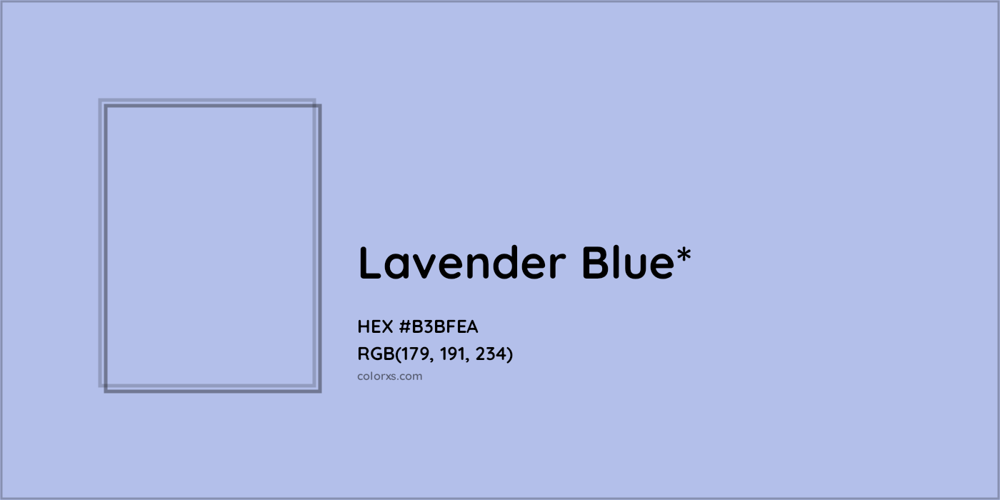 HEX #B3BFEA Color Name, Color Code, Palettes, Similar Paints, Images