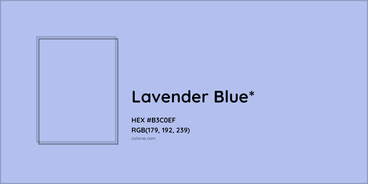 HEX #B3C0EF Color Name, Color Code, Palettes, Similar Paints, Images