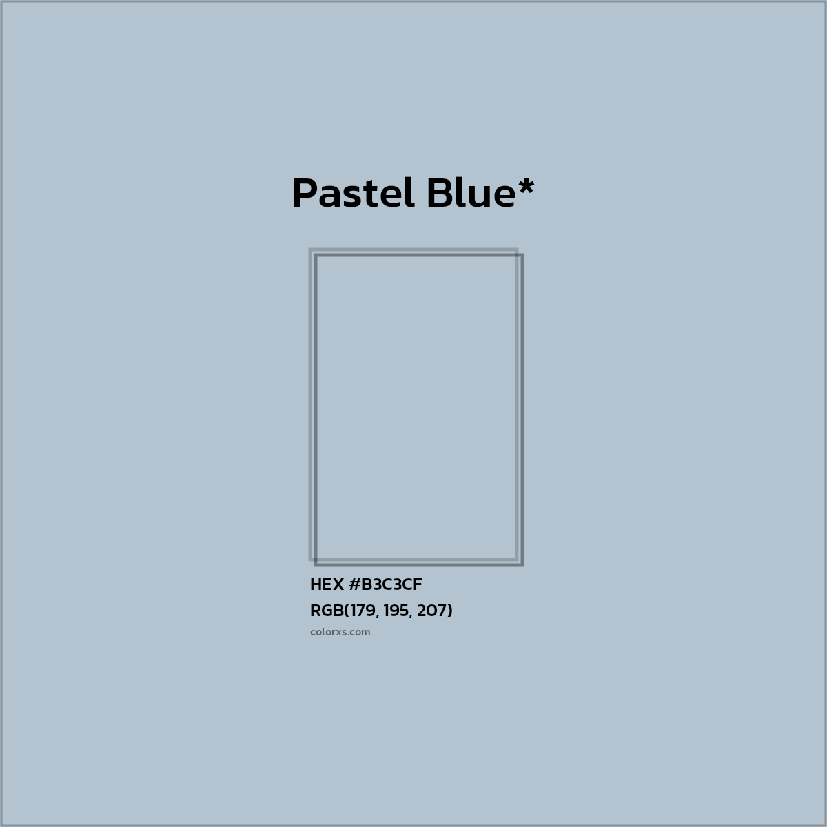 HEX #B3C3CF Color Name, Color Code, Palettes, Similar Paints, Images