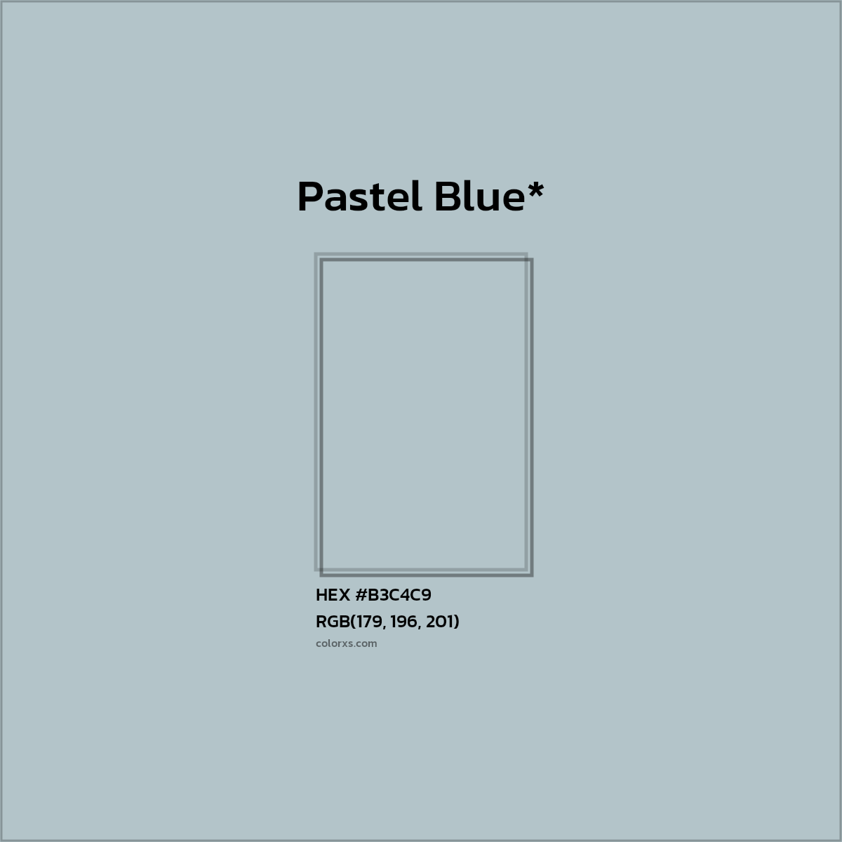HEX #B3C4C9 Color Name, Color Code, Palettes, Similar Paints, Images