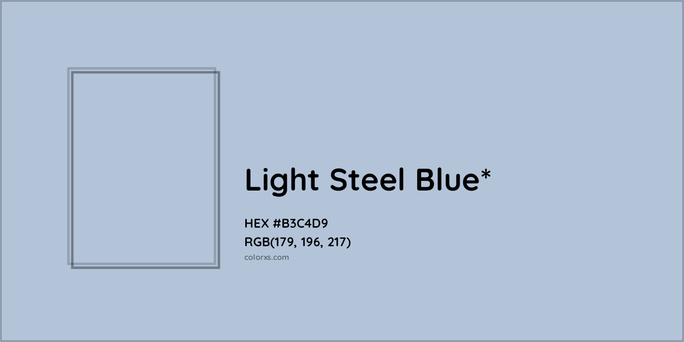 HEX #B3C4D9 Color Name, Color Code, Palettes, Similar Paints, Images