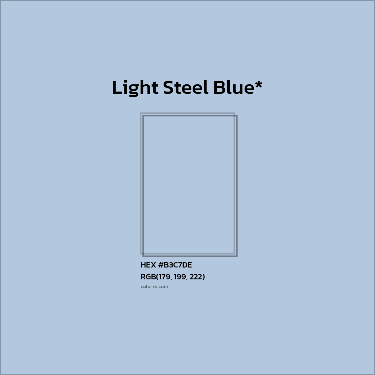 HEX #B3C7DE Color Name, Color Code, Palettes, Similar Paints, Images