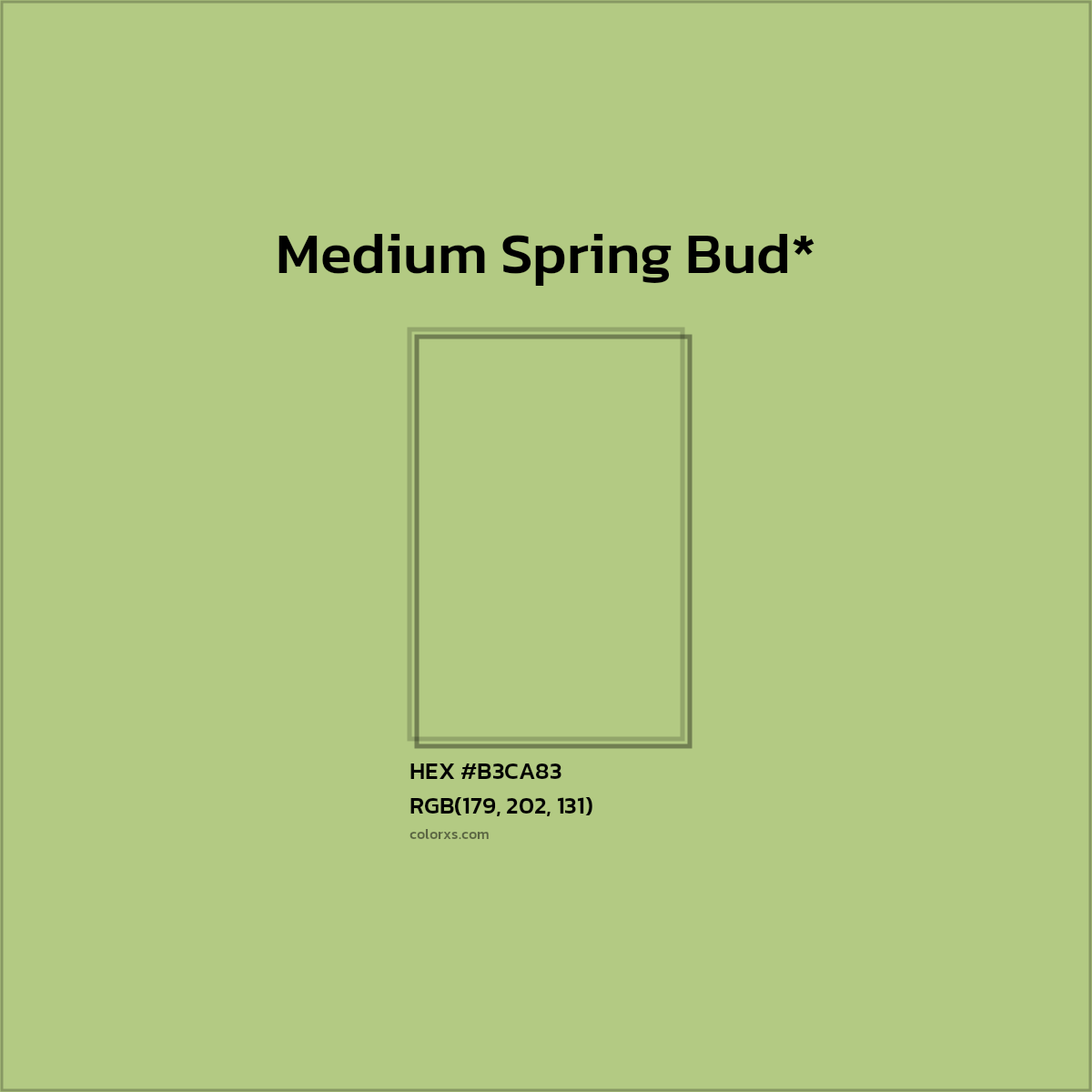 HEX #B3CA83 Color Name, Color Code, Palettes, Similar Paints, Images