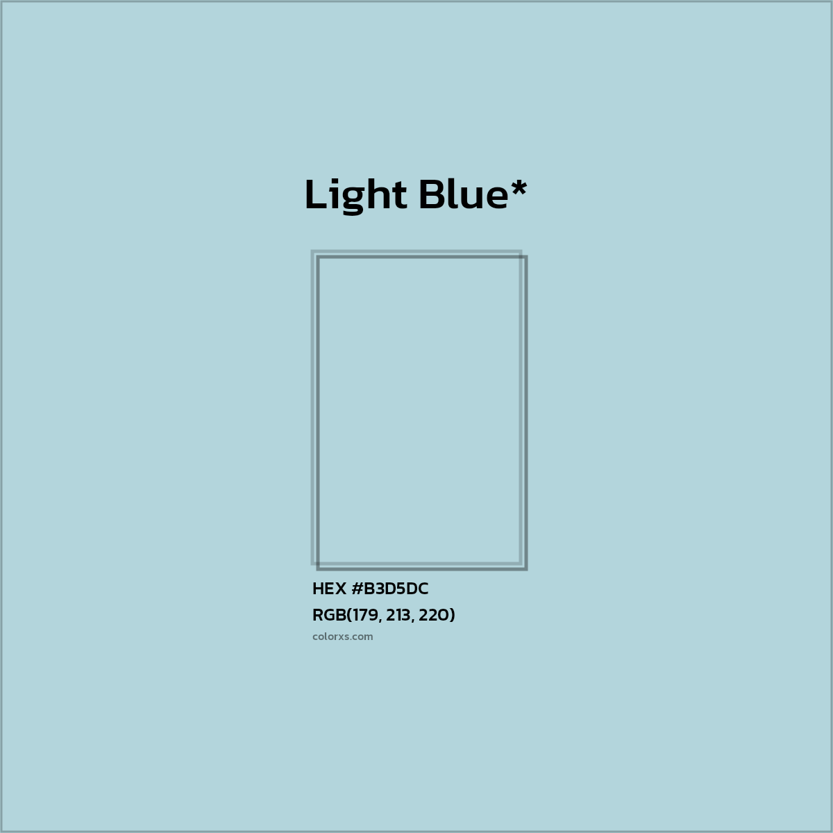HEX #B3D5DC Color Name, Color Code, Palettes, Similar Paints, Images