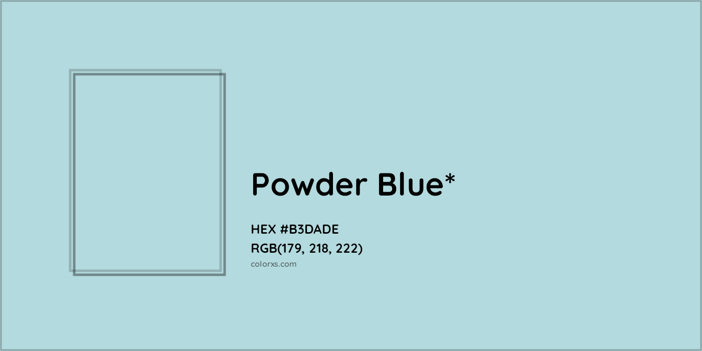 HEX #B3DADE Color Name, Color Code, Palettes, Similar Paints, Images