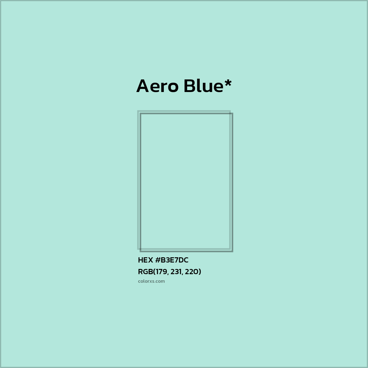 HEX #B3E7DC Color Name, Color Code, Palettes, Similar Paints, Images
