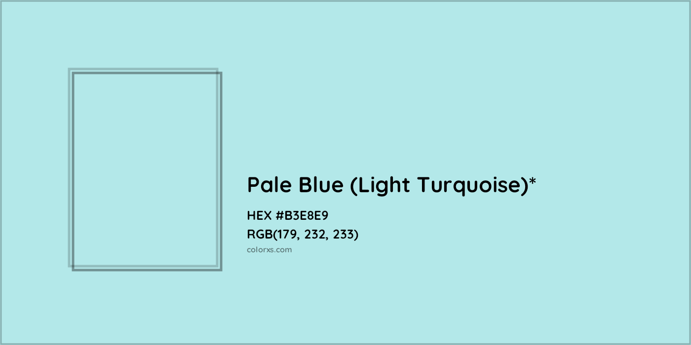 HEX #B3E8E9 Color Name, Color Code, Palettes, Similar Paints, Images