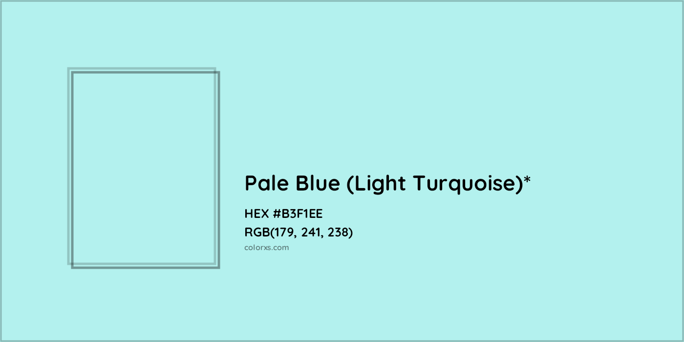 HEX #B3F1EE Color Name, Color Code, Palettes, Similar Paints, Images