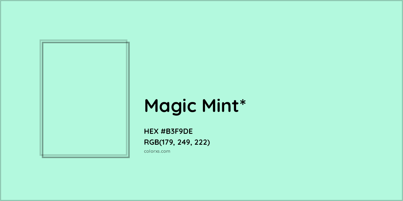 HEX #B3F9DE Color Name, Color Code, Palettes, Similar Paints, Images