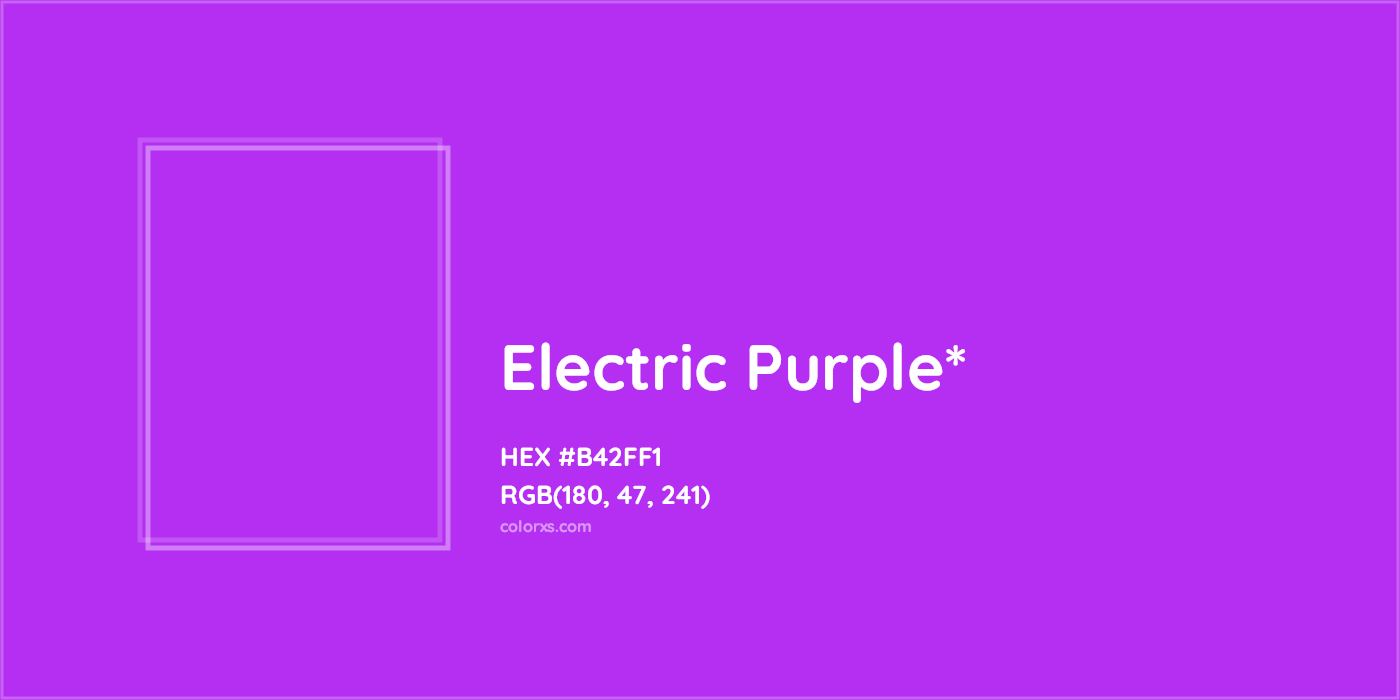 HEX #B42FF1 Color Name, Color Code, Palettes, Similar Paints, Images