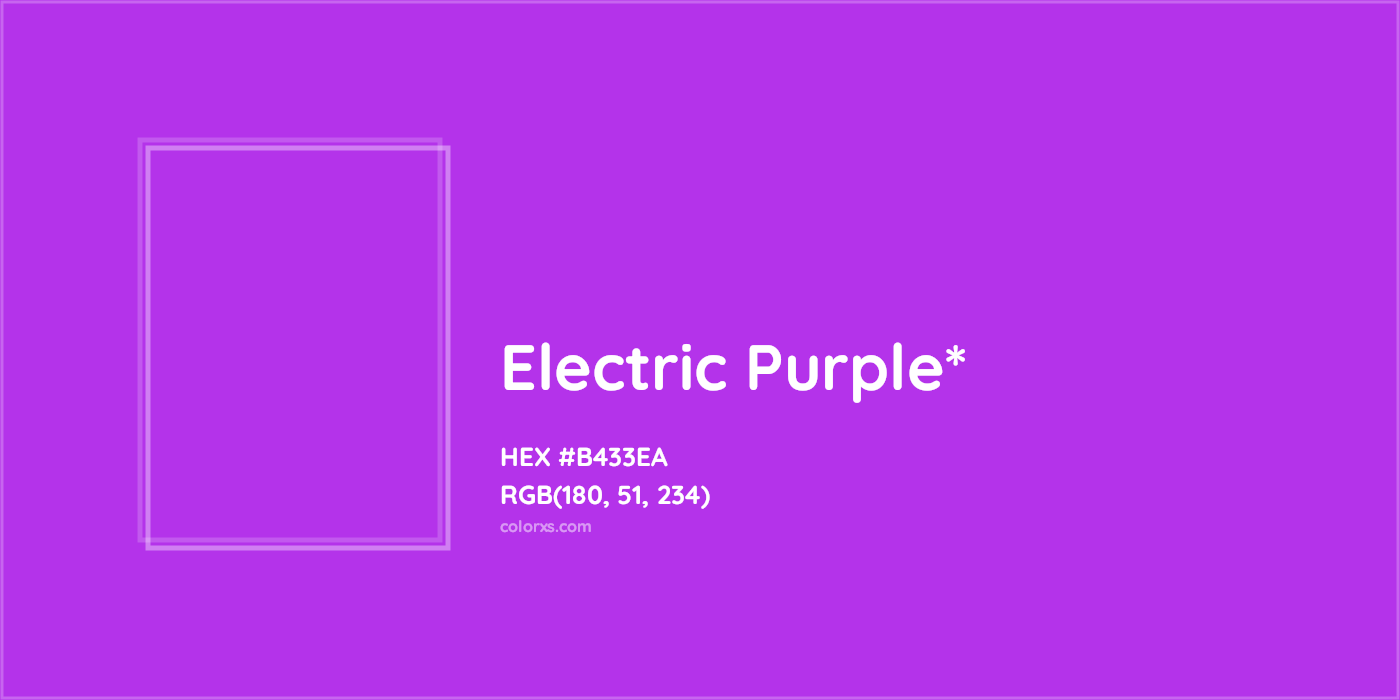 HEX #B433EA Color Name, Color Code, Palettes, Similar Paints, Images
