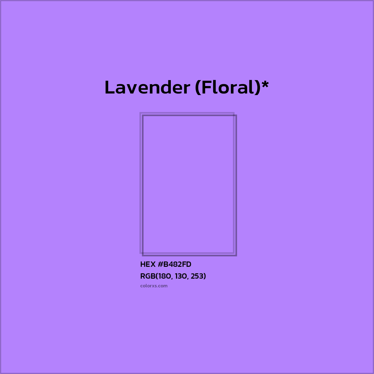 HEX #B482FD Color Name, Color Code, Palettes, Similar Paints, Images