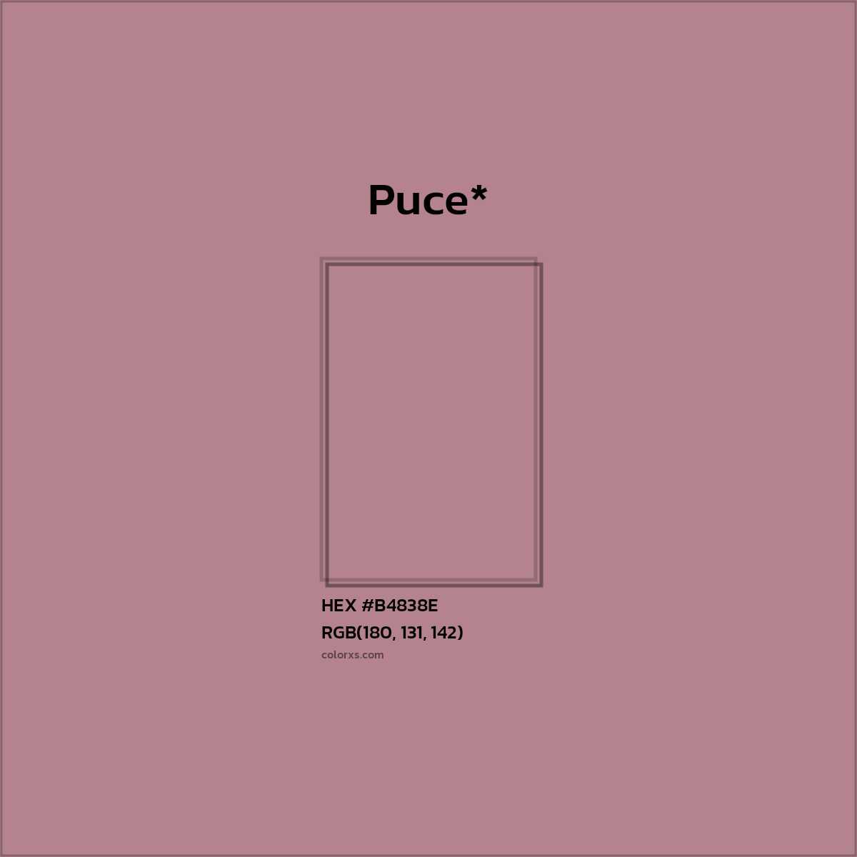 HEX #B4838E Color Name, Color Code, Palettes, Similar Paints, Images